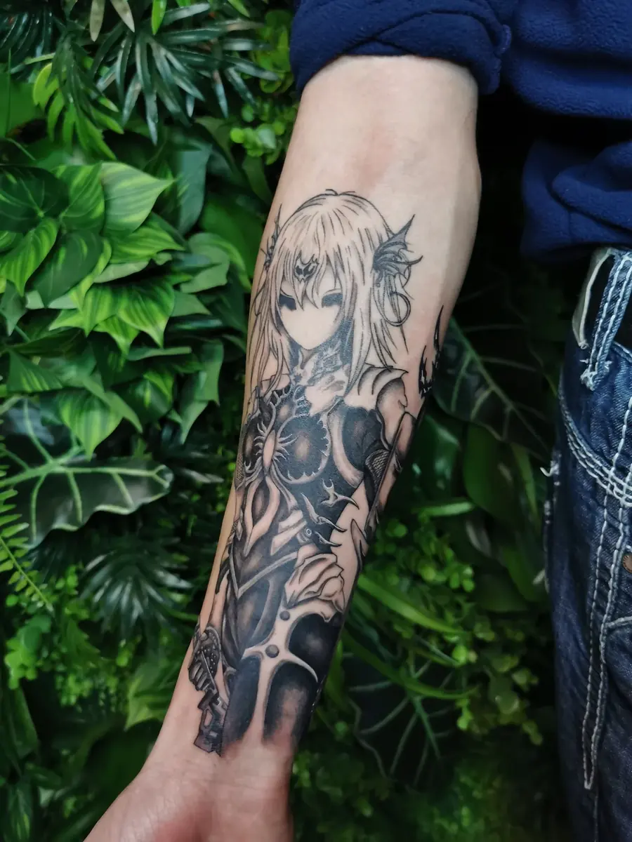 Comic und Manga Tattoo von Ely Elumy